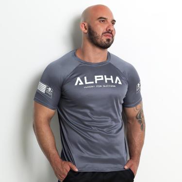 Imagem de Camisa Camiseta Masculina para Treino e Musculação ALPHA-Masculino