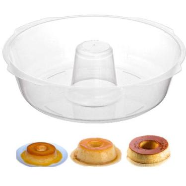 Imagem de Forma De Pudim e Bolo Redonda Para Microondas Cristal 1650ml - Santana