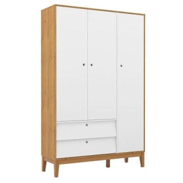 Imagem de Guarda Roupa Infantil 3 Portas Unique Freijó Branco Soft Eco Wood - Ma