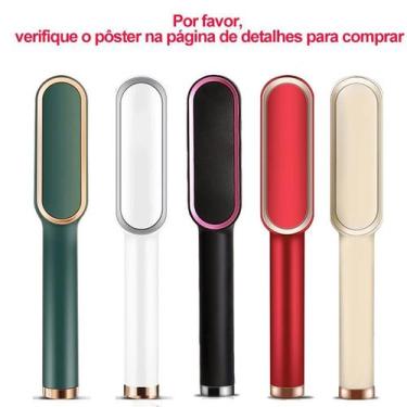 Imagem de Quente alisadores de cabelo escova de cabelo feminino styler curling f
