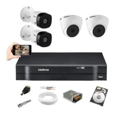 Imagem de Kit Intelbras 2 Câm 1120d 2 Câm 1120b Dvr 4 Canais Full HD+ Hd Complet