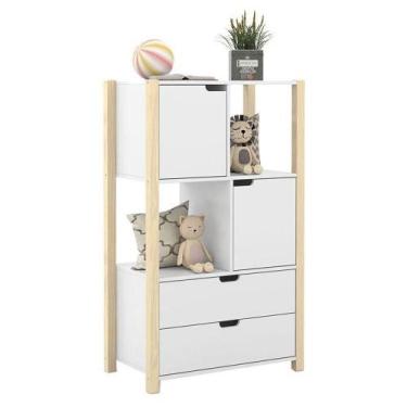 Imagem de Armário Organizador Kids Liv Branco Soft Natural - Matic - MATIC MÓVEI