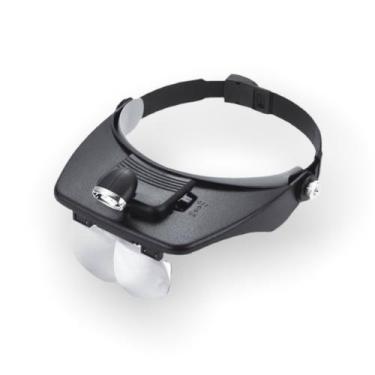 Imagem de Lupa de cabeça com luz de LED para profissionais de estética e joalhei