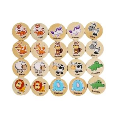 Imagem de Jogo Educativo De Quebra-Cabeça De Madeira Montessori Para Crianças, T