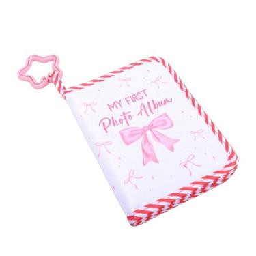 Imagem de AUNMAS Álbum de Fotos do bebê, Livro de Família de Tecido Macio Com Espelho de Segurança na Capa Última Página Compacto 18,5x14cm Serve para Berços Carrinhos de bebê Poliéster Macio