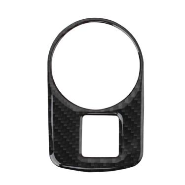 Imagem de LT Easiyl Adesivo de acabamento de capa de controle de farol de fibra de carbono para carro 103 x 63 mm compatível com Audi TT 2008-14
