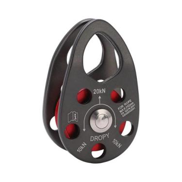 Imagem de Alumínio portátil liga único fixo Swing polia, Grande carga rolamento 