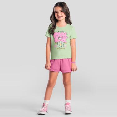 Imagem de Conjunto infantil menina em malha de Flores Brandili-Feminino