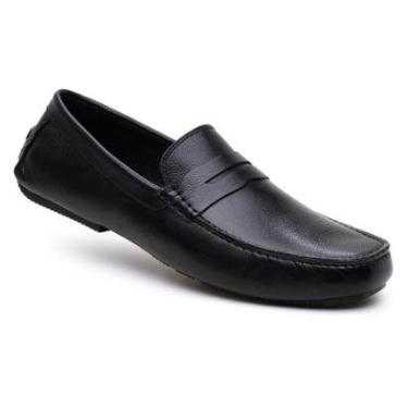 Imagem de Mocassim Drive Jacometti Masculino Couro Leve Liso Conforto-Masculino