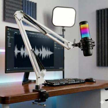 Imagem de Suporte Articulado Para Microfones Hyperx Quad Solocast Preto - Waver,