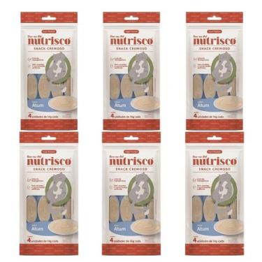 Imagem de Kit Petisco para Gatos Snack Cremoso Nutrisco Sabor Atum 56g C/6 Unida