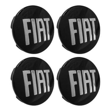 Imagem de Jogo Calotinha 60mm Centro de Roda Fiat Freemont Toro Preta - GFM