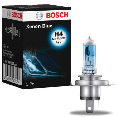 Imagem de Lâmpada Bosch H4 12V 60/55W Halógena Xenon Blue Super Branca para Faro