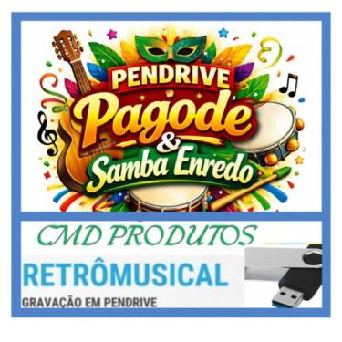 Imagem de Pen drive 8gb com Músicas = Playlist - Pagode e Samba Enredo (mp3) - C