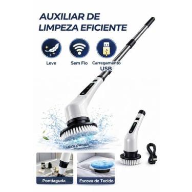 Imagem de Escova Elétrica Giratória Sem Fio com Carregamento USB Ideal para Limp