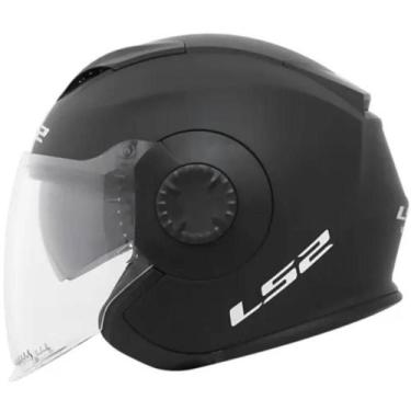 Imagem de Capacete LS2 Aberto Verso OF570 Monocolor, Preto Fosco, 58