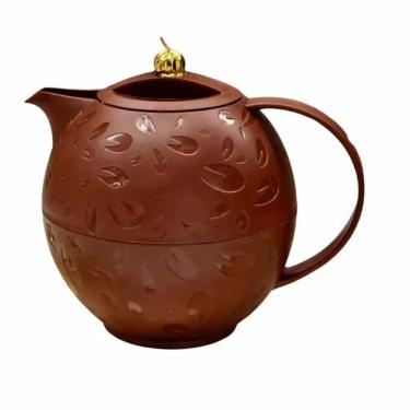 Imagem de Garrafa Térmica Em Plástico Grão De Café 600ml MB Home Café Torrado
