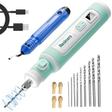 Imagem de Kit recargable inalámbrico de herramienta rotativa Resiners con 8 velo