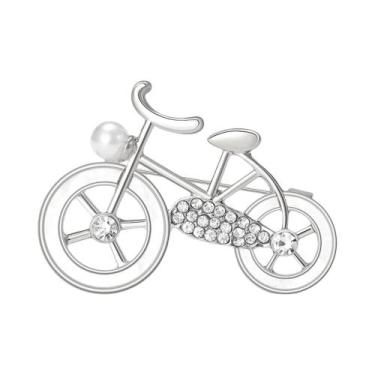 Imagem de Broche De Bicicleta Unissex Feminino Com Strass E Esmalte Para Festas 