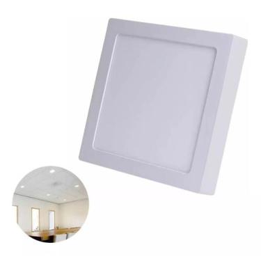 Imagem de Painel Luminária Quadrado Plafon Led Sobrepor 6w - Embralumi, Branco F