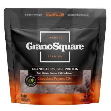 Imagem de Granola Chocolate Vegano 70% Low Carb GranoSquare 200g