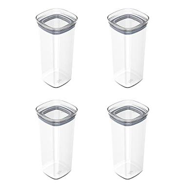 Imagem de Kit Potes Herméticos Quadrados 1.500 ml, 4 Peças - Cor Natural - OU