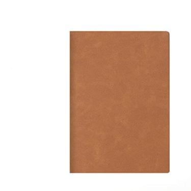 Imagem de 100 folhas/200 páginas A5 Business Notebook Soft Notepad Notebook Papelaria, marrom, 2 peças