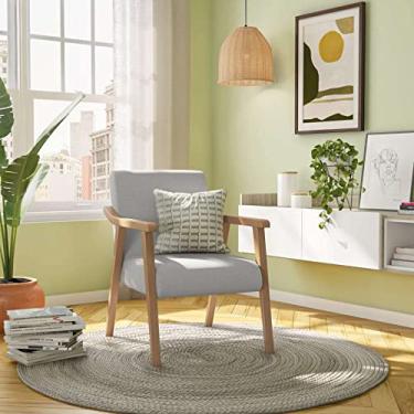 Imagem de Poltrona Glória Cinza e Natural