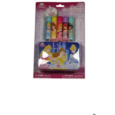 Imagem de Disney Princess 5 Flavored Lip Balms Includes Collectible Tin Carrying Case