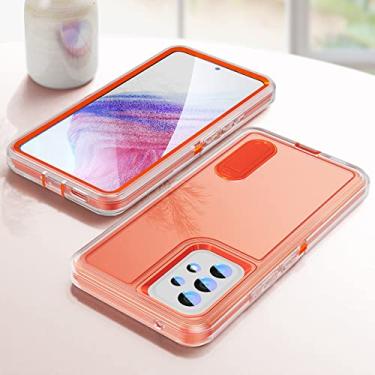 Imagem de Capa de proteção resistente de três camadas para Samsung Galaxy A53 A 53 5G S22 Ultra S 22 Plus S22ultra capa traseira anti-queda, laranja, para Galaxy A53 5G