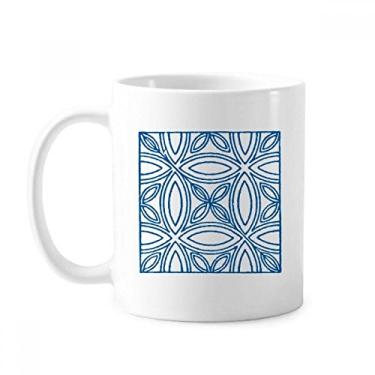 Imagem de Blue Talavera Ilustration Caneca de cerâmica com estampa decorativa cerâmica para café e porcelana