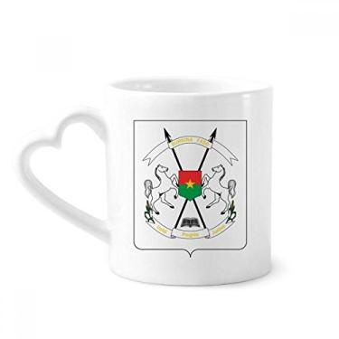 Imagem de Ouagadougou Burkina Faso National Emblem Caneca Café Cerâmica Copo de Coração de Vidro