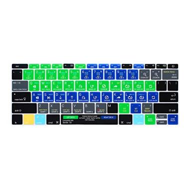 Imagem de Capa protetora de teclado de silicone HRH para MacBook New Pro 13 polegadas A1708 A1988 No Touch Bar 2018 2017 versão 2016 e MacBook 12 polegadas A1534 com tela de retina (2015) e A1931 (2018)USA Layout Skin protetora, Hotkey-Serato DJ