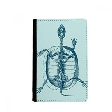 Imagem de Skeleton Sketch Porta-passaporte animal tartaruga Notecase Burse carteira carteira carteira porta-cartões