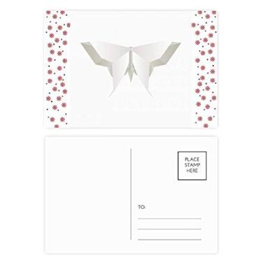 Imagem de Origami branco abstrato padrão borboleta Natal flor celebração cartão postal bênção cartão postal cartão de correspondência