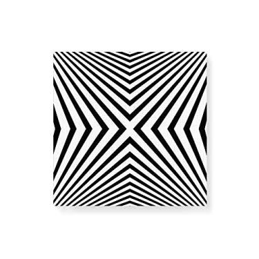 Imagem de Arte Maníacos Quadro Decorativo em Tela Canvas Optical Linhas Retas - 30x30cm