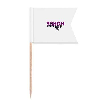 Imagem de Sinalizadores de palitos de corte de cavalo em pé para placa de queijo para bolo de festa