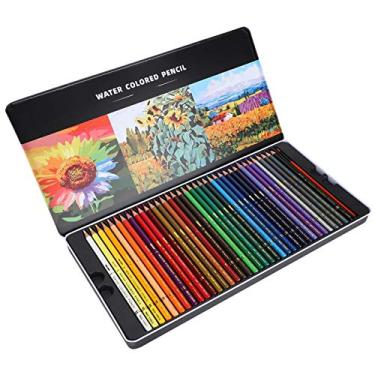 Imagem de Lápis de cor profissional, lápis de cor colorido, cores brilhantes, 72 cores com várias opções para esboçar para estudantes
