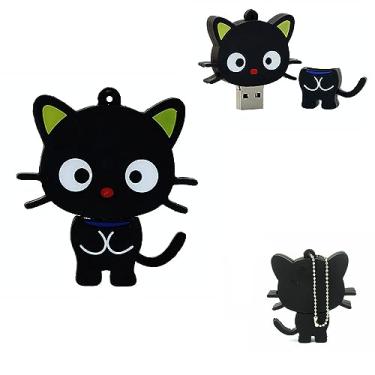 Imagem de Pen Drive Cat – Linda unidade USB de 16 GB – Pendrive USB – Caneta de armazenamento (gato preto)
