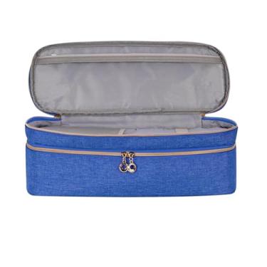 Imagem de MERIGLARE Caso de viagem secador de cabelo caso de viagem à prova de poeira poliéster caso de transporte para secador de cabelo para alisador styler ferramentas