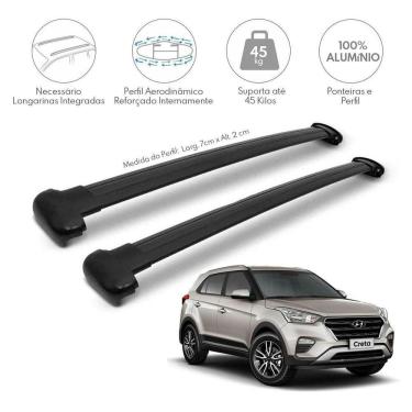 Imagem de Rack Travessas Teto Hyundai Creta 2017 A 2021 Preto
