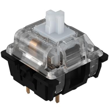 Imagem de GATERON Interruptores de teclado KS-8, LED de furo passante de 5 pinos, compatível com teclado mecânico MX (35 peças) (branco)