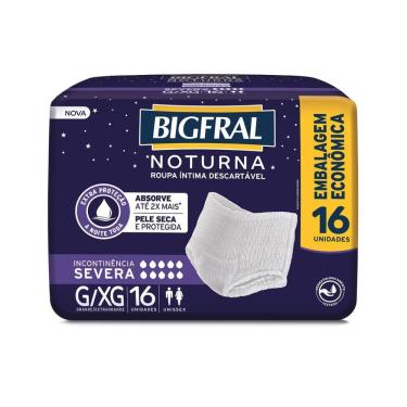 Imagem de Roupa Íntima Bigfral Pants Noturna G/XG 16un