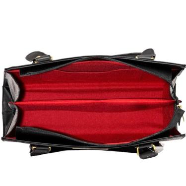 Imagem de Bolsa Feminina Pasta + Bolsinha + Carteira Feminina (Preto)