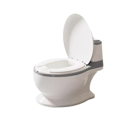 Imagem de Pinico Troninho Infantil Asento Mini Vaso Sanitário Bebê Privada Infantil Prática Limpeza e Higiene Menino Menina NÃO EMITE SOM (Cinza)