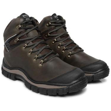 Imagem de Bota Adventure Coturno Couro Masculina Moda Casual Sola Tratorada Cano