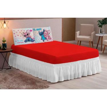 Imagem de Jogo De Lençol Queen 3 Peças Estampado Lillo Stitch - Theovitex, Verme