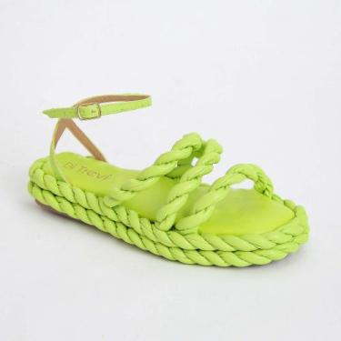 Imagem de Sandália Rasteira Flat Verde Fresh - DI TREVI, 38