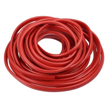 Imagem de X AUTOHAUX Protetor de borda de porta de carro de borracha em forma de U de 12,2 m, acabamento multifuncional, proteção de tira de vedação para carro, caminhão, quadriciclo, barco, sem cola vermelha