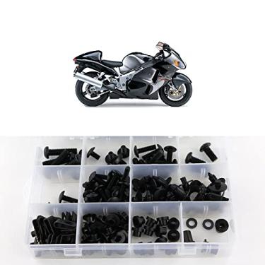 Imagem de Kit de parafusos de carenagem Xitomer, para Suzuki GSX1300R HAYABUSA 1999 2000 2001 2002 2003 2004 2005 2006 2007, kits de montagem arruelas/porcas/fixadores/Clips/ilhósxitomer preto FBT00428
